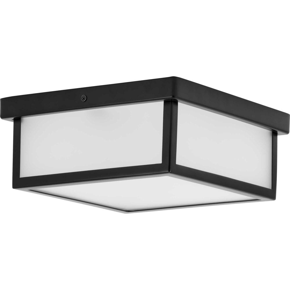 Box LED Black One-Light 10&#34; LED Flush Mount