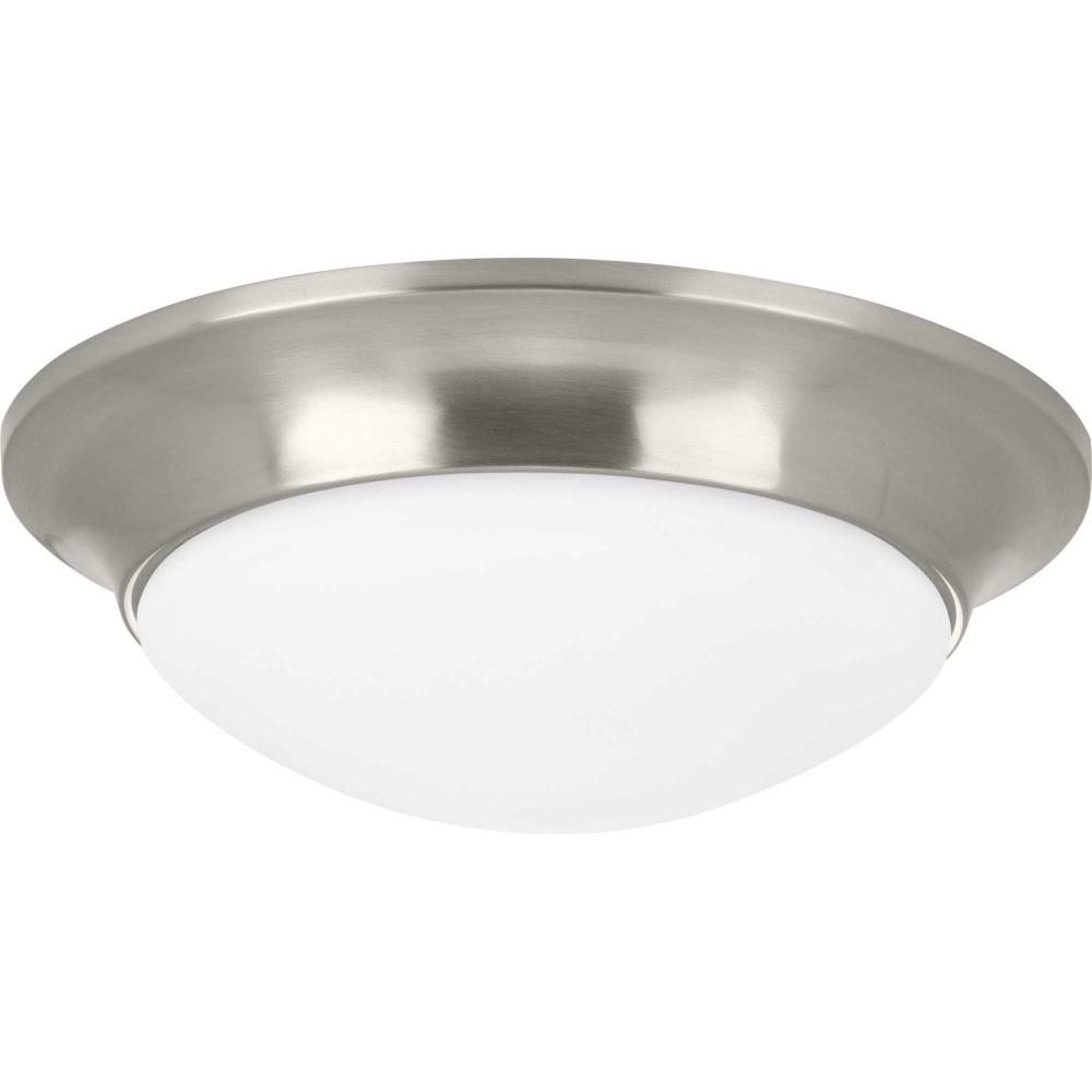 One-Light 11-1/2&#34; Etched Glass Flush Mount