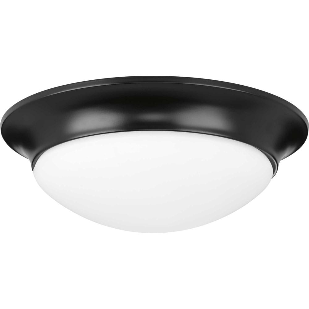 Two-Light 14&#34; Etched Glass Flush Mount