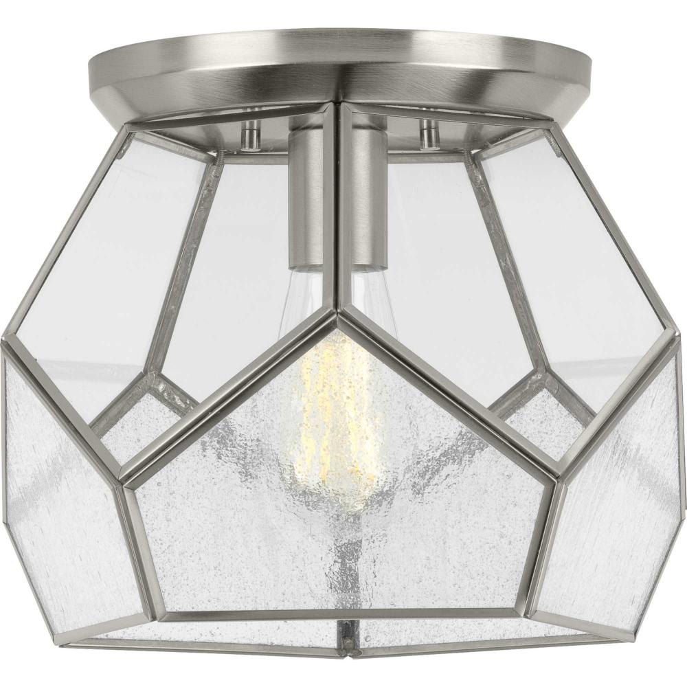 Cinq Collection Brushed Nickel One-Light 12&#34; Flush Mount