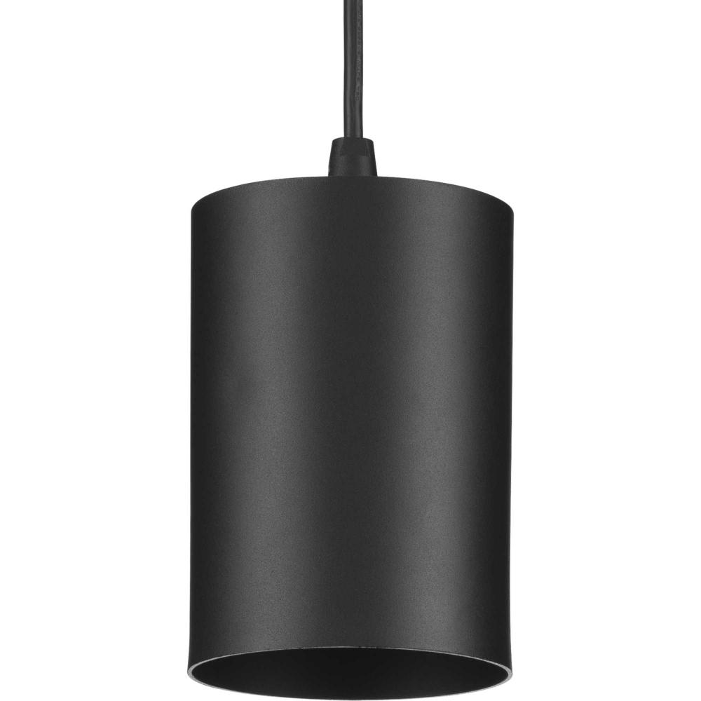 5&#34; Black Outdoor Aluminum Cylinder Cord-Mount Hanging Light