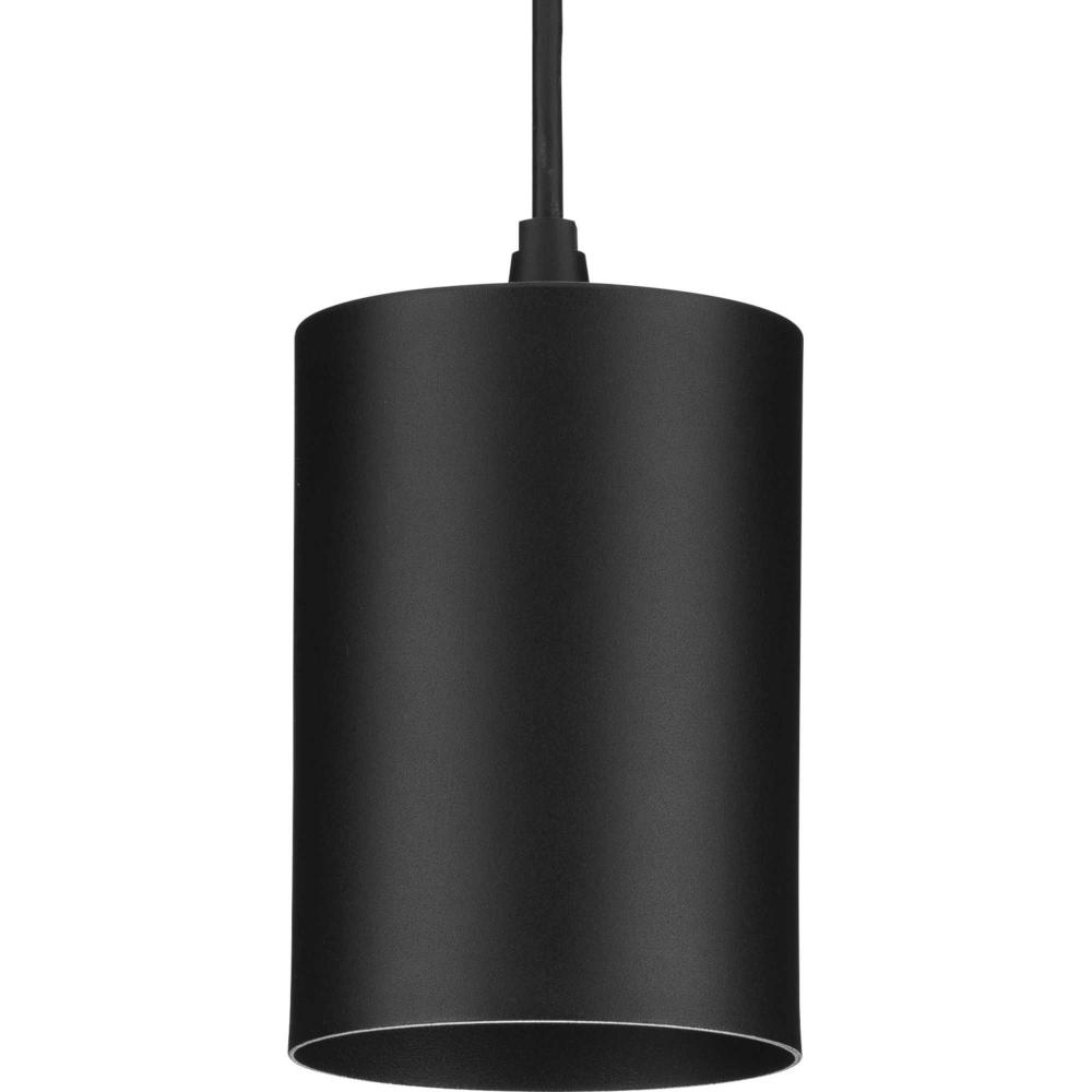 5&#34; Black Outdoor LED Aluminum Cylinder Cord-Mount Hanging Light