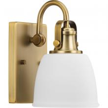 Progress P300426-163 - Preston Collection One-Light Coastal Vintage Brass Bath and Vanity Light