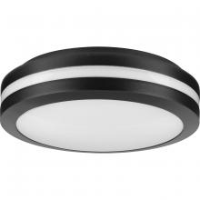 Progress P550112-031-30 - Hard Nox Collection Black 12" Die Cast Round Flush Mount Light