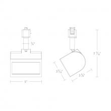 WAC US J-3020W-CS-BK - Ocularc 3020W - 5CCT Wall Wash Track Luminaire