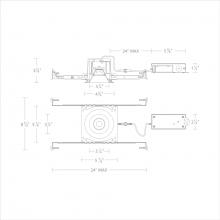 WAC US R3BRD-SCS-HZWT - Ocular 3.0 5CCT Round Donwlight Trim and Remodel Housing with New Construction Frame-In Kit and Dr