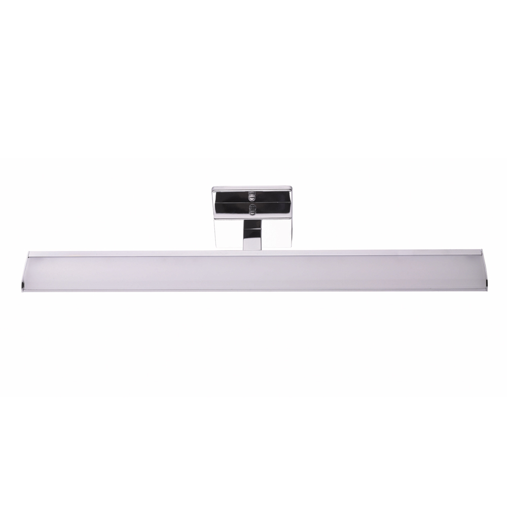 3x3.2W LED Vanity Light With Chrome Finish & W hite Acrylic Shade