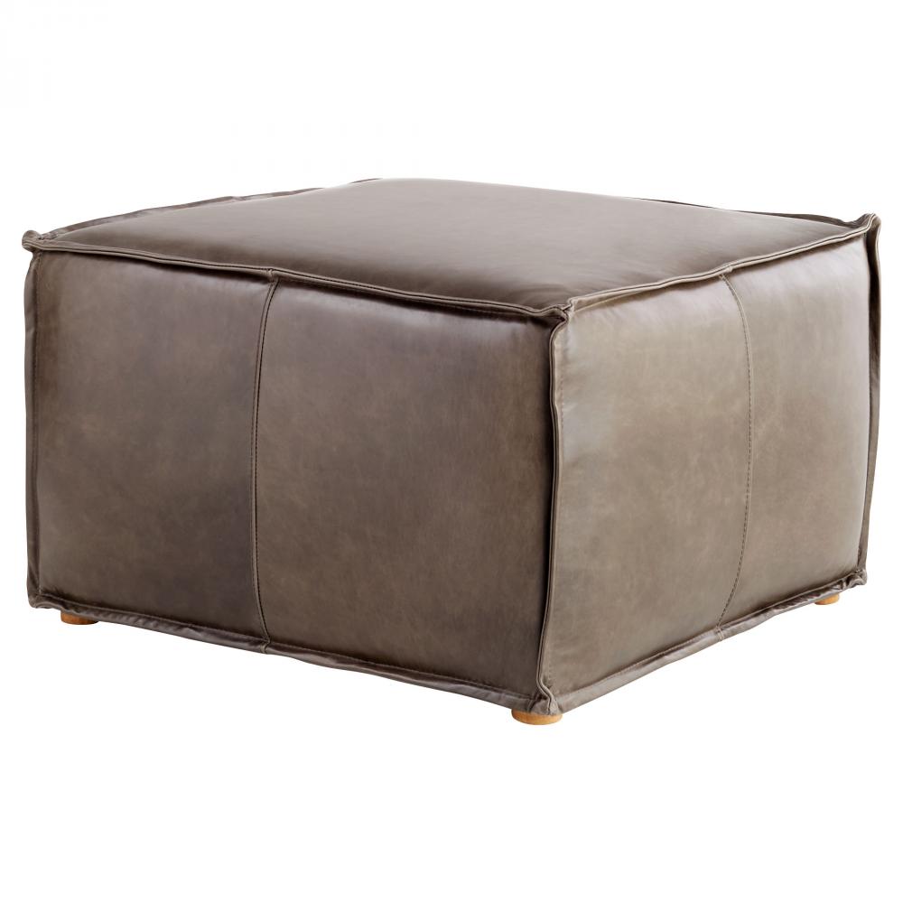 Lusso | Square Pouf- Grey