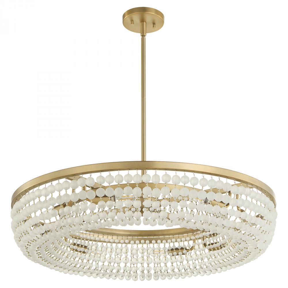 Ophelia 8 Light Chandelier | Aged Brass