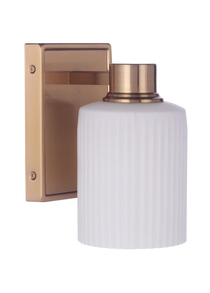 Bretton 1 Light Wall Sconce in Satin Brass