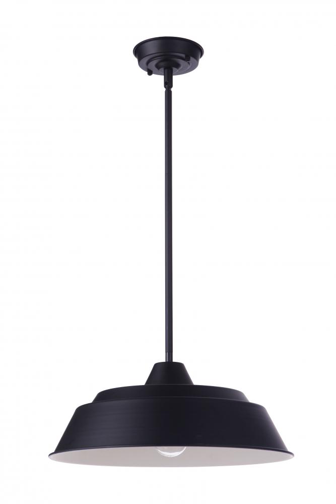 Landmark 1 Light 15&#34; Outdoor Pendant in Midnight