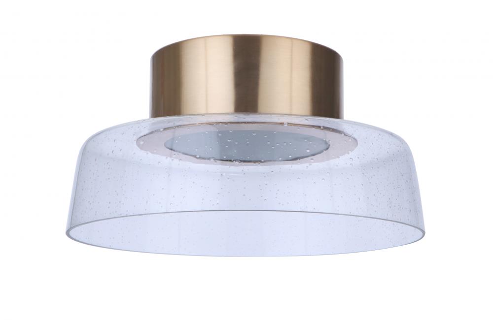 Centric 13.75&#34; LED Flushmount in Satin Brass