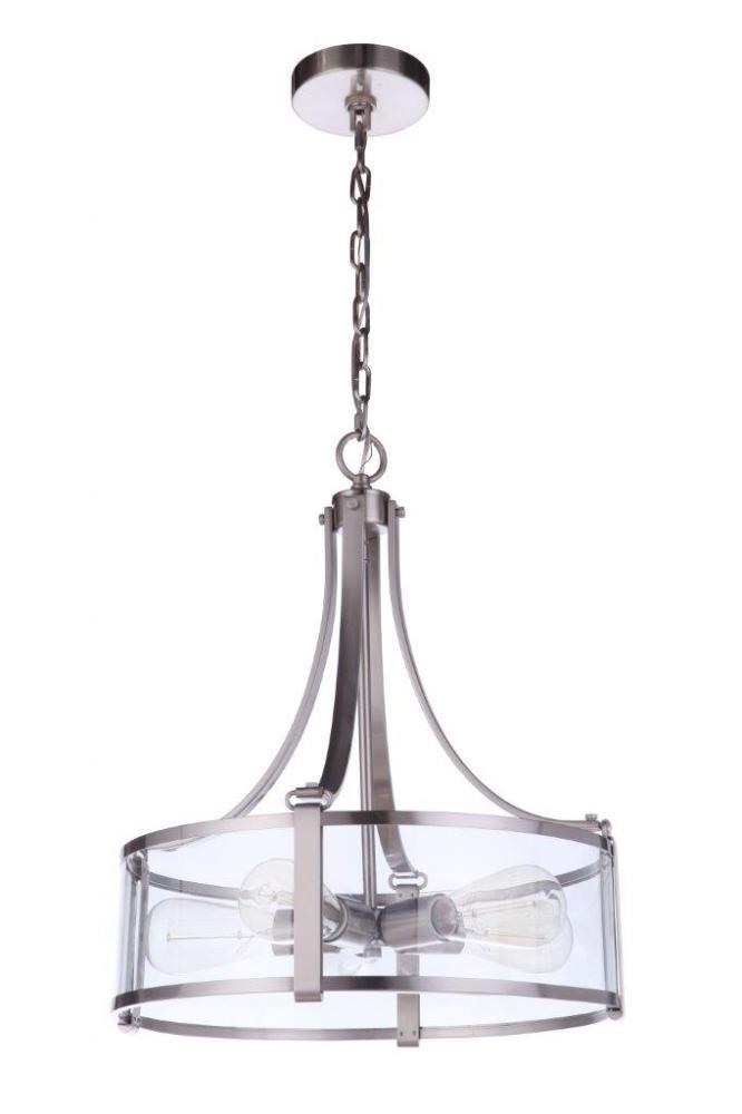 Elliot 5 Light Pendant in Brushed Polished Nickel