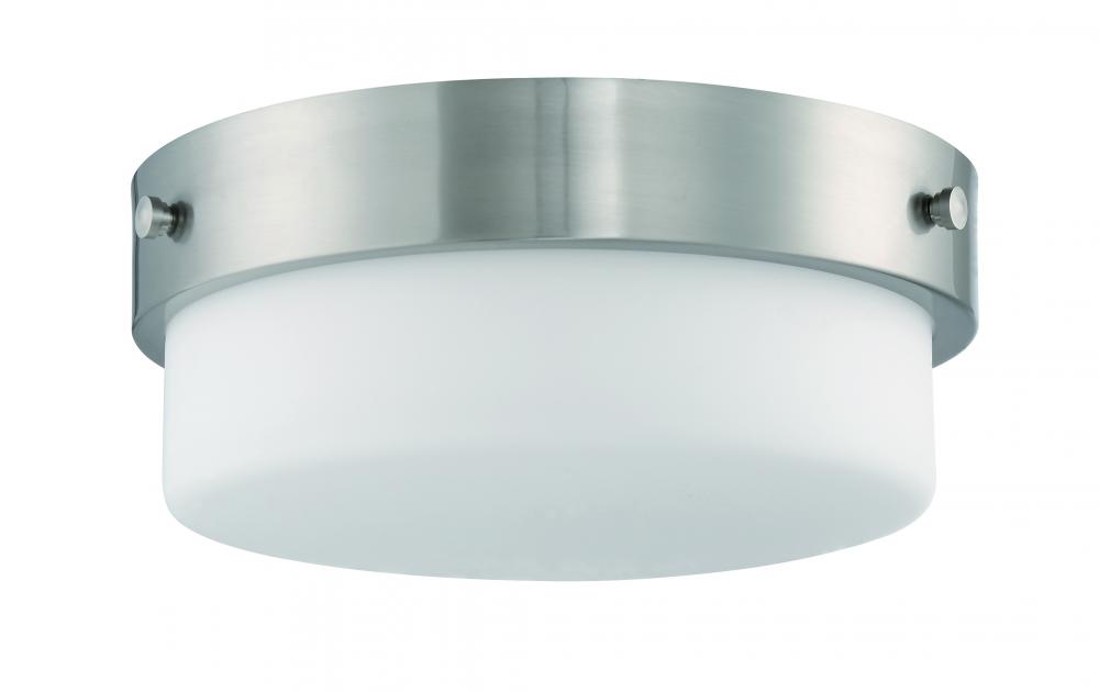 Oak Street 2 Light 11&#34; Flushmount in Brushed Polished Nickel