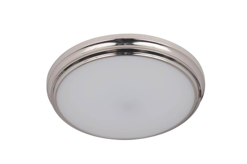 X66 Series 1 Light 11&#34; LED Flushmount in Brushed Polished Nickel