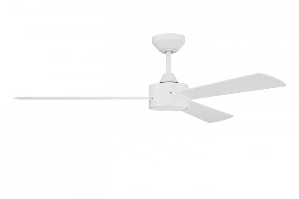 52&#34; Provision Indoor/Outdoor (Damp) in Matte White w/ White Blades