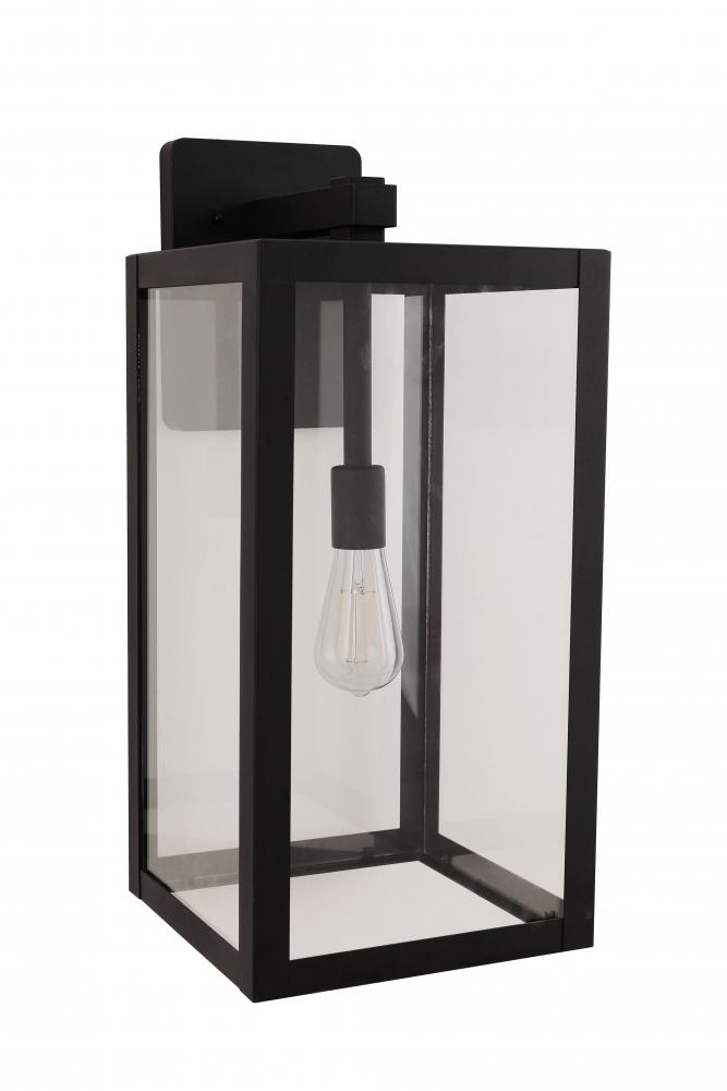 Harris 1 Light 22.25&#34; Outdoor Lantern in Textured Black