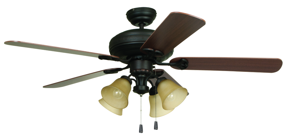 52&#34; Ceiling Fan w/Blades & 4 Light Kit