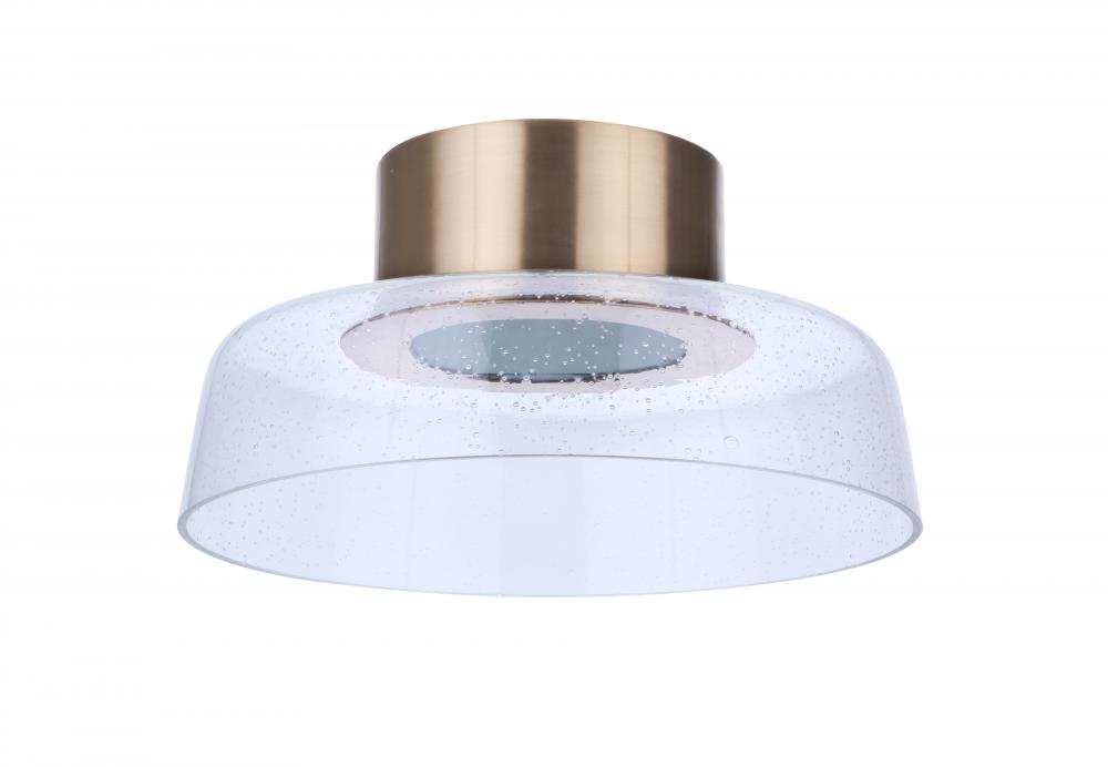 Centric 12.5&#34; LED Flushmount in Satin Brass