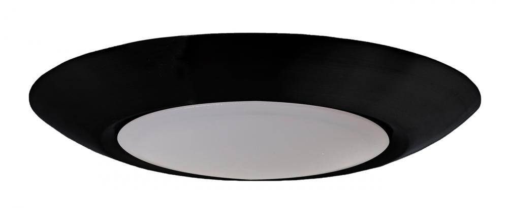 Slim Line 1 Light 4&#34; LED Flushmount in Flat Black (6&#34; Overall Diameter)