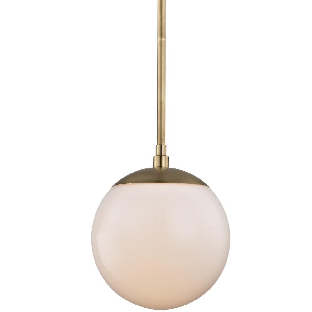 Brian Patrick Flynn for Crystorama Truax 1 Light Aged Brass Mini Chandelier