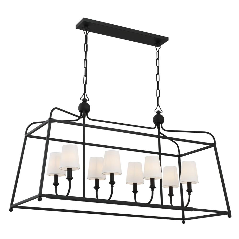 Libby Langdon Sylvan 8 Light Black Forged Chandelier