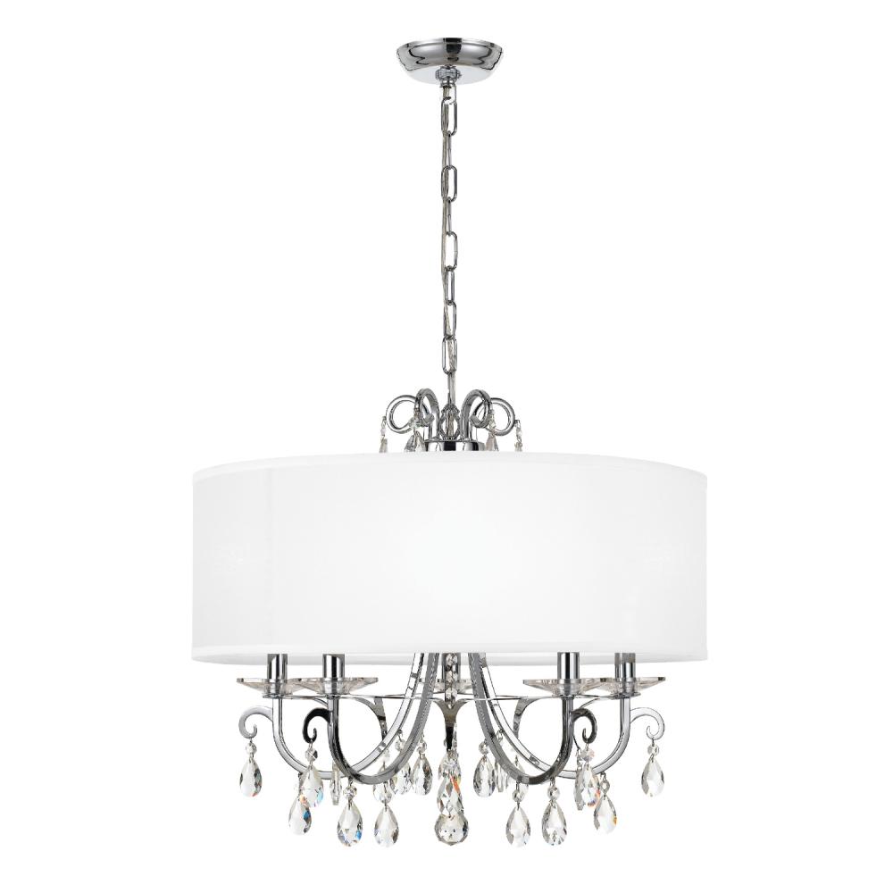 Othello 5 Light Spectra Crystal Polished Chrome Chandelier