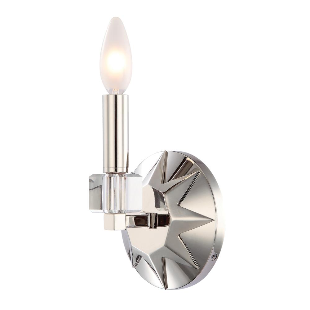 Carson 1 Light Polished Nickel Sconce