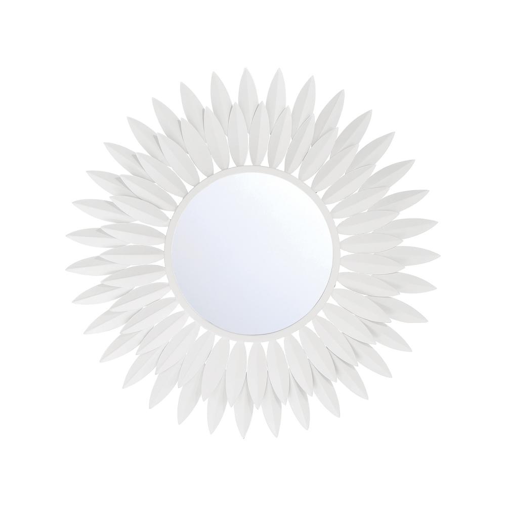 Broche Matte White 20in Mirror