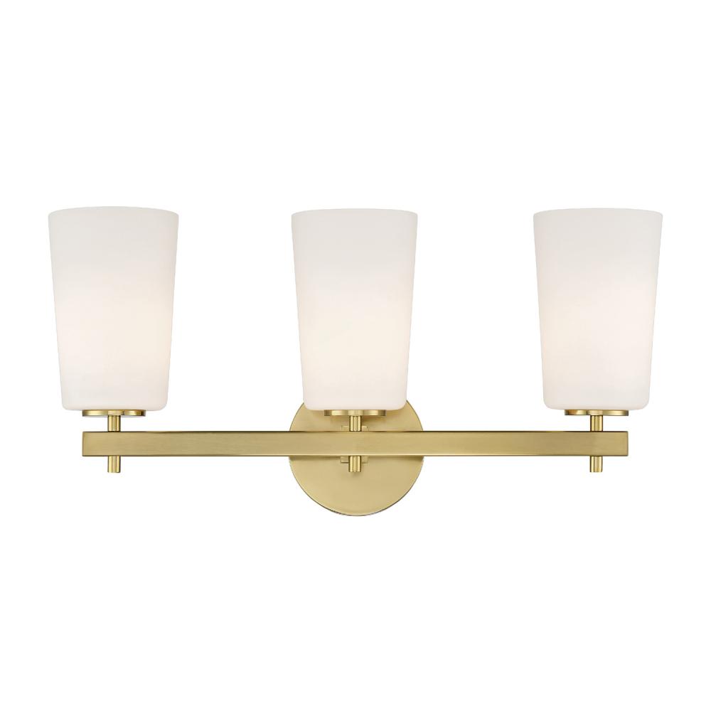 Colton 3 Light Aged Brass Sconce