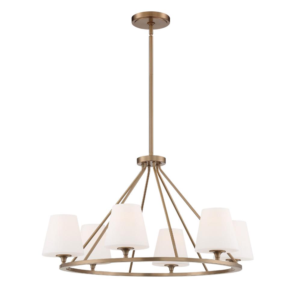 Keenan 6 Light Vibrant Gold Chandelier