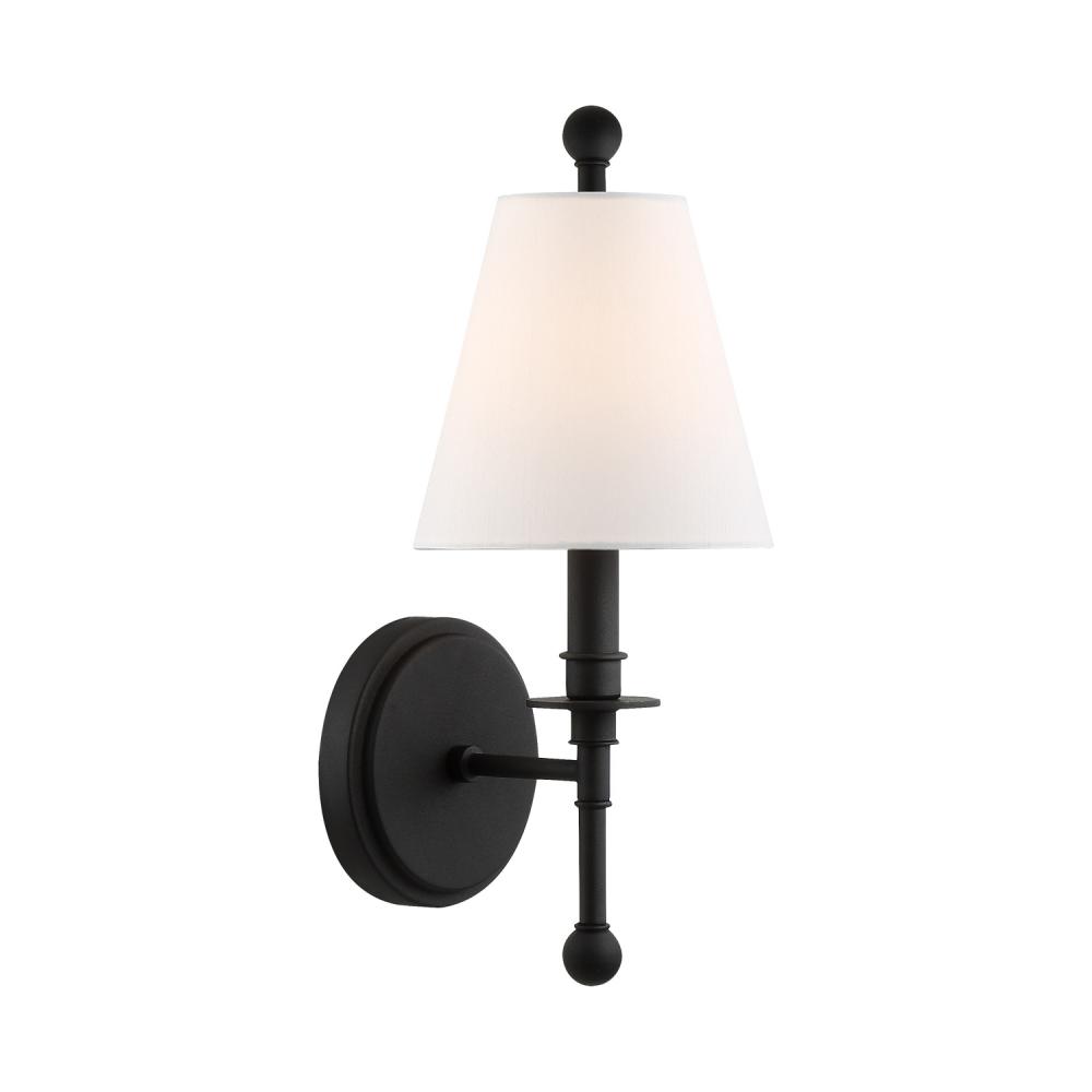 Riverdale 1 Light Black Forged Sconce