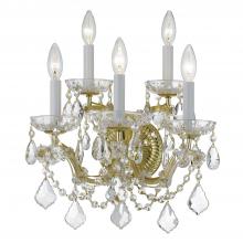 Crystorama 4404-GD-CL-SAQ - Maria Theresa 5 Light Spectra Crystal Gold Sconce