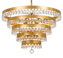 Crystorama 6109-GA - Perla 9 Light Antique Gold Chandelier