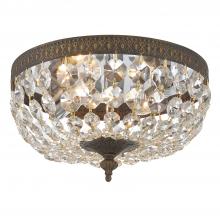 Crystorama 710-EB-CL-SAQ - Crystorama 2 Light Spectra Crystal English Bronze Flush Mount