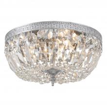 Crystorama 712-CH-CL-I - Crystorama 3 Light Clear Italian Crystal Polished Chrome Flush Mount