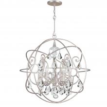 Crystorama 9028-OS-CL-MWP - Solaris 6 Light Olde Silver Chandelier