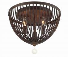 Crystorama DUV-620-FB - Duval 3 Light Forged Bronze Flush Mount