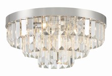 Crystorama HAY-1403-PN - Hayes 8 Light Polished Nickel Flush Mount