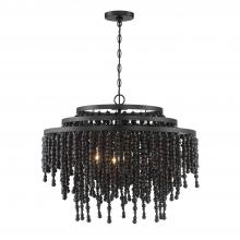 Crystorama POP-A5076-MK - Poppy 6 Light Matte Black Chandelier