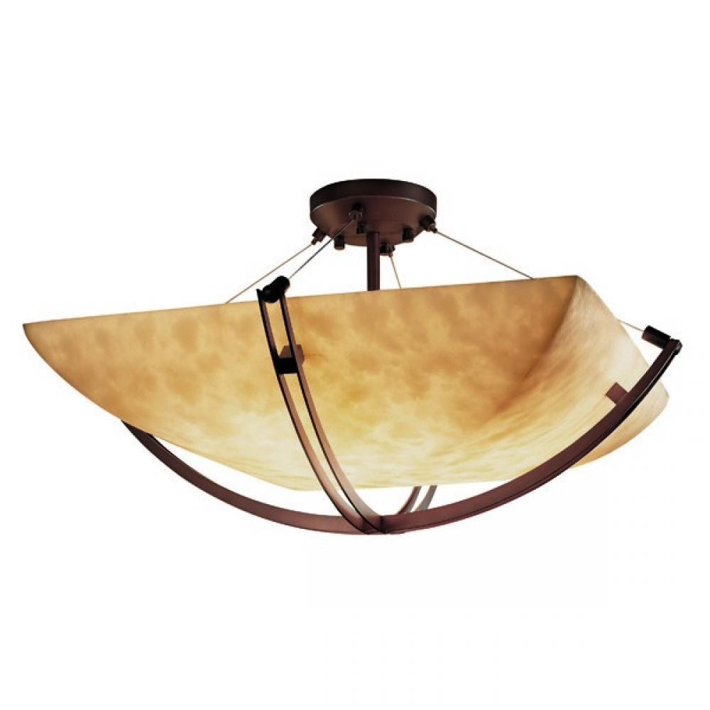 36&#34; Semi-Flush Bowl w/ Crossbar