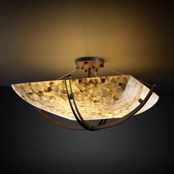 36&#34; LED Semi-Flush Bowl w/ Crossbar