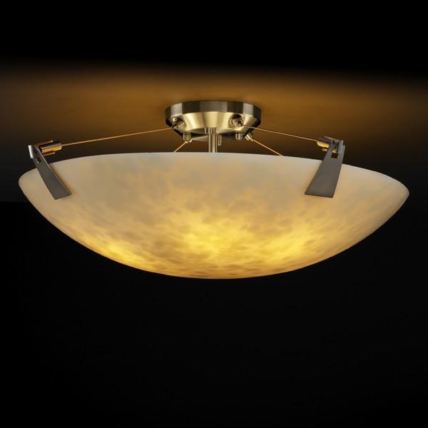 48&#34; LED Semi-Flush Bowl w/ Tapered Clips