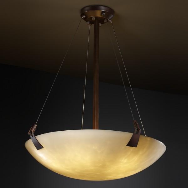 48&#34; LED Pendant Bowl w/ Tapered Clips