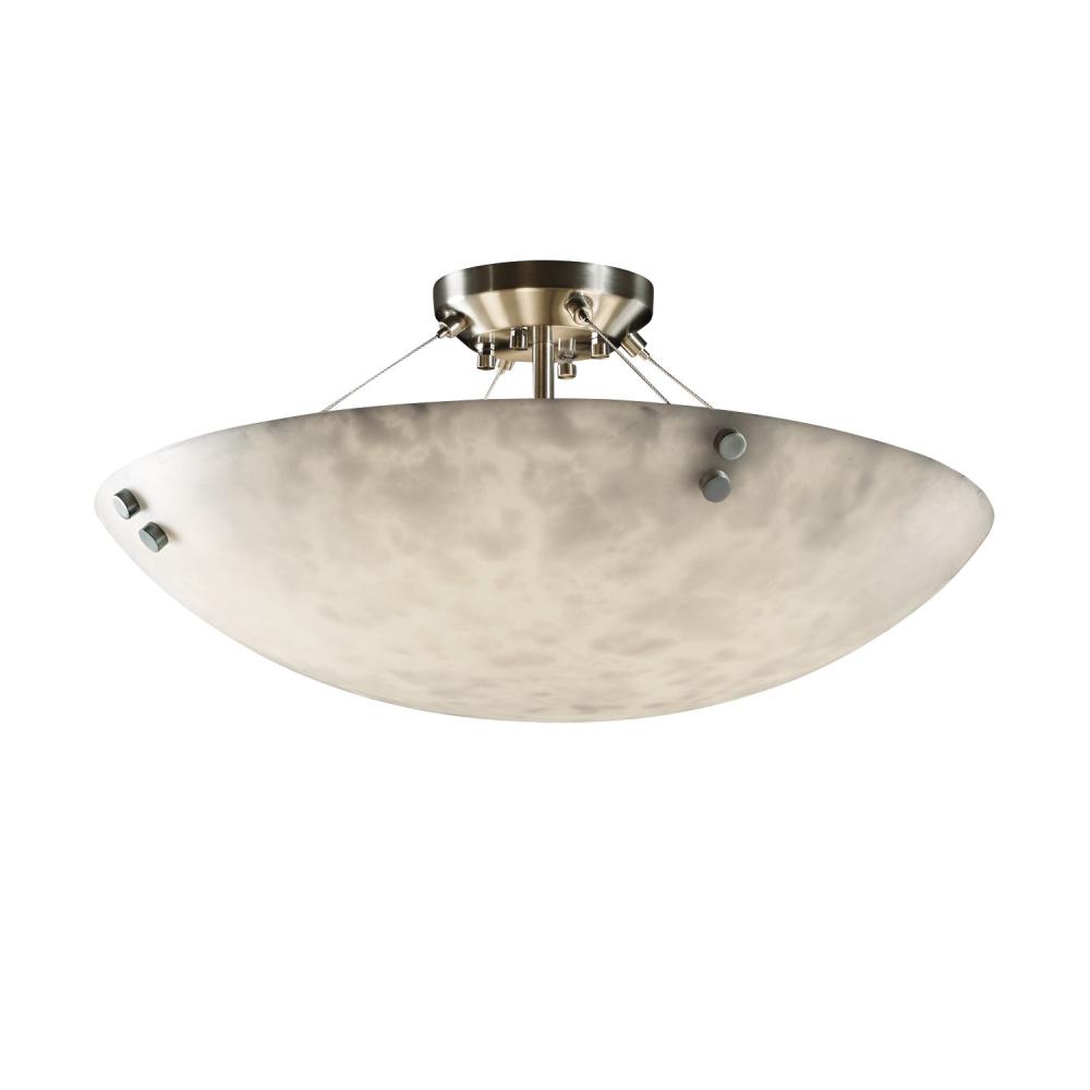 24&#34; Semi-Flush Bowl w/ CONCENTRIC CIRCLES FINIALS