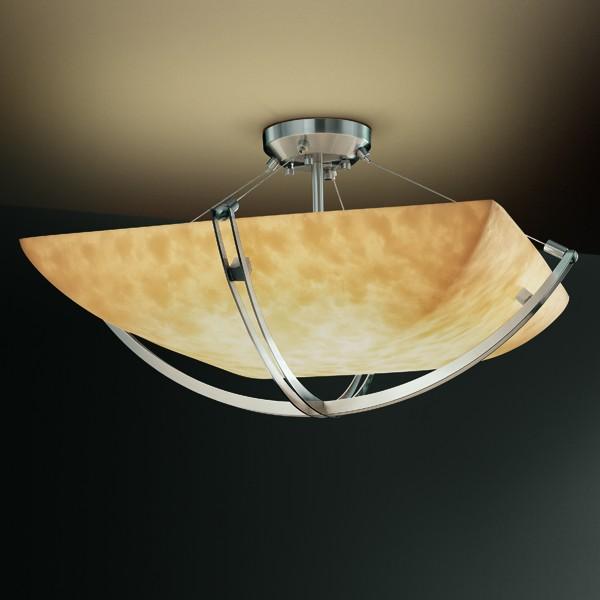 18&#34; LED Semi-Flush Bowl w/ Crossbar