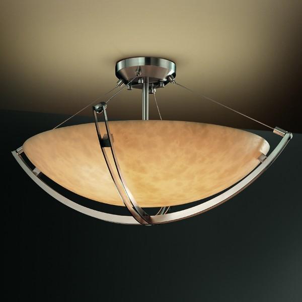 24&#34; LED Semi-Flush Bowl w/ Crossbar