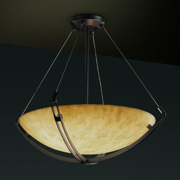 24&#34; LED Pendant Bowl w/ Crossbar