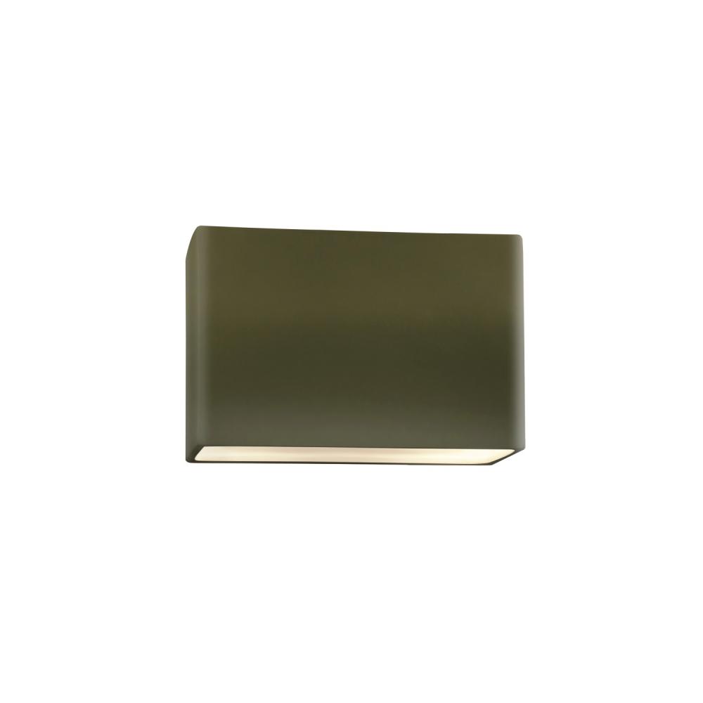 Small ADA Wide Rectangle LED Wall Sconce - Closed Top