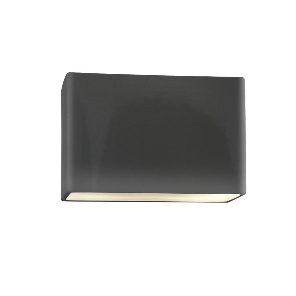 Large ADA Wide Rectangle LED Wall Sconce - Closed Top